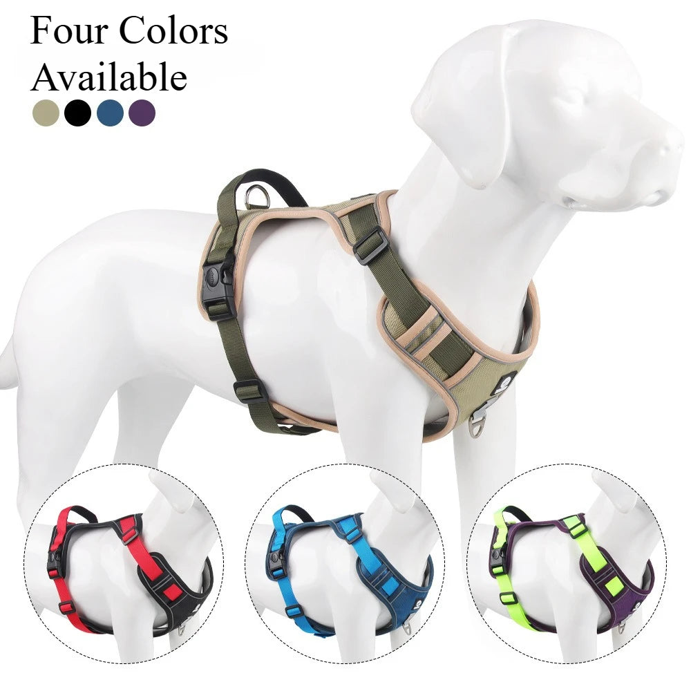 Large Dog Harness Collars Anti-Pull Harness Dog Walking Leash Pet Leash Anti-Escape
