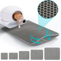 Large Size Cat Litter Mat Waterproof Pet Toilet Cat Litter Trapping Mat Non Slip Double Layer