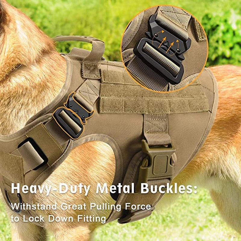 Tactical Military Vest tactical  Training Dog Harness and Leash Set For All Breeds Dogs