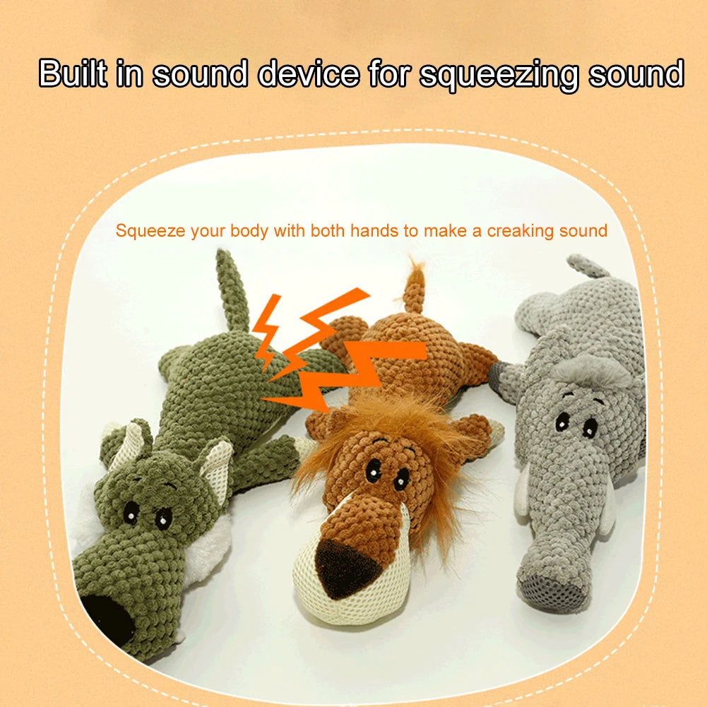 Pet Dog Toy Cute Plush Squeak Stuffed Toys Cartoon Puppy Dog Toy Puppy Teething Chewing