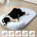 Breathable Spring Summer Cooling Large Dog Bed Ati-slip Cat Bed with Pillow Ice Silk Fabric