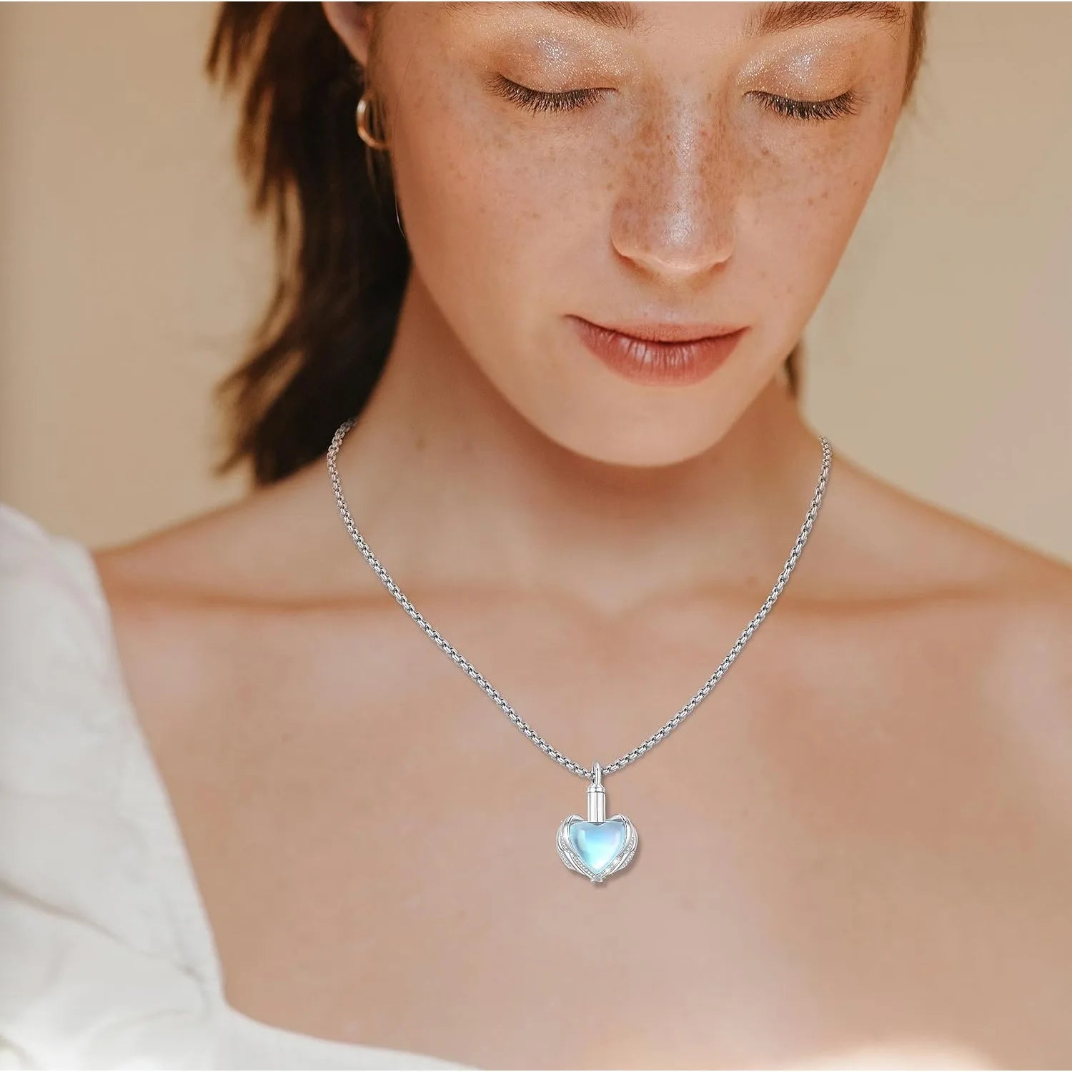 Cremation Jewelry 925 Sterling Silver Urn Necklace for Ashes for Women Men Memorial Pendant