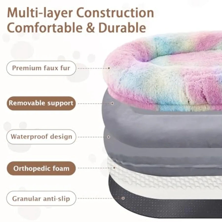 Human Dog Bed 71''x45''x12'' Size Fits Adult and Pet Washable Giant People Bed 10 CM Thick Memory Foam