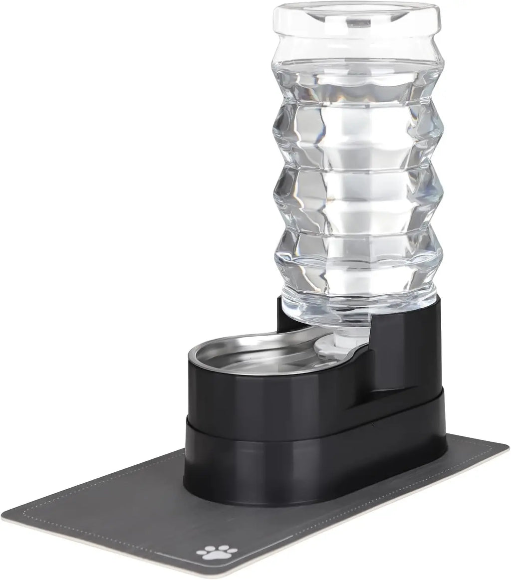 9L Automatic Stainless Steel Gravity Pet Water Dispenser for Large Dogs Indoor/Outdoor