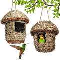 Handwoven Straw Bird Nest Parrot Hatching Outdoor Garden Hanging Hatching Breeding House