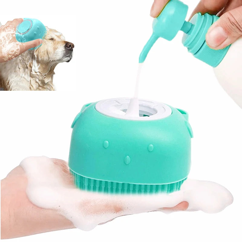 Pet Bathing Brush Soft Silicone Massager Shower Gel Bathing Brush Clean Tools Comb