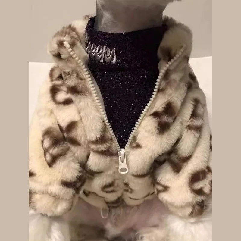 New Winter Dog Clothes Coral Fleece Warm Soft Cotton Jacket Teddy Bear Small Medium Size Coat