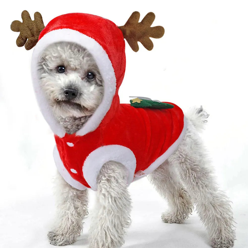 Christmas Pet Clothes Elk Dog Christmas Costumes Winter Comfortable Warm Small Dogs Puppy Cats