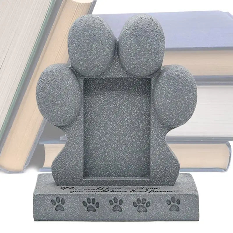 Dog Memorial Stone Outdoor Tombstone Pet Grave Markers With Frame