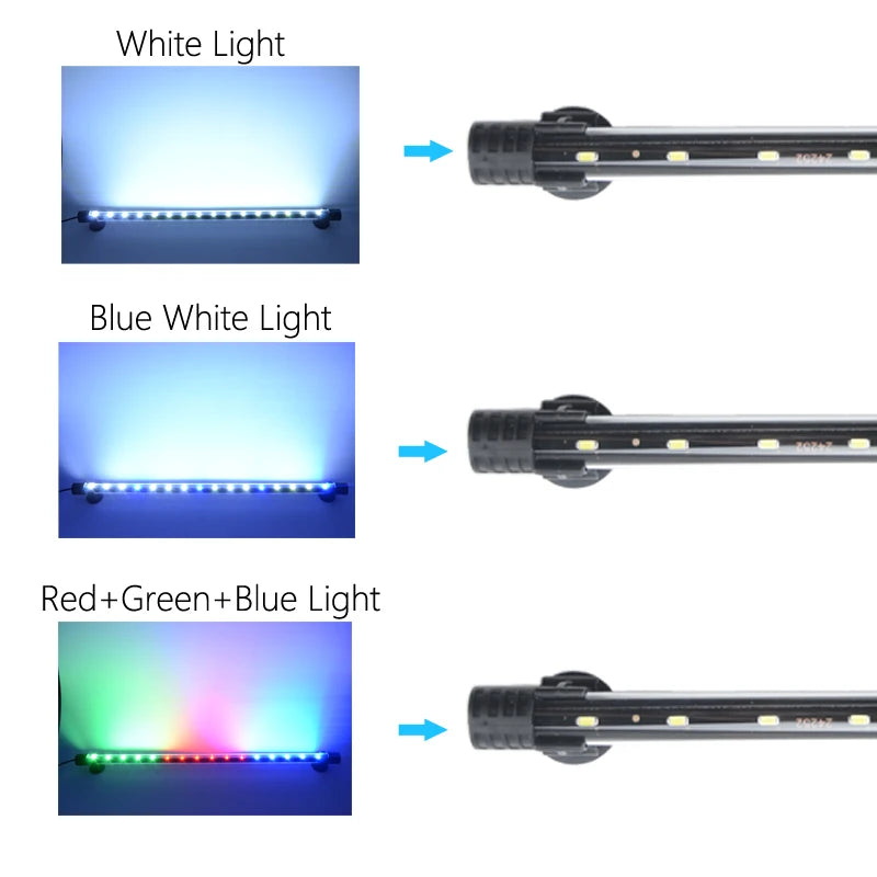 Aquarium Light LED Waterproof Light Underwater Fish Lamp Plant Lamp 18-58CM 220-240V 5730chip