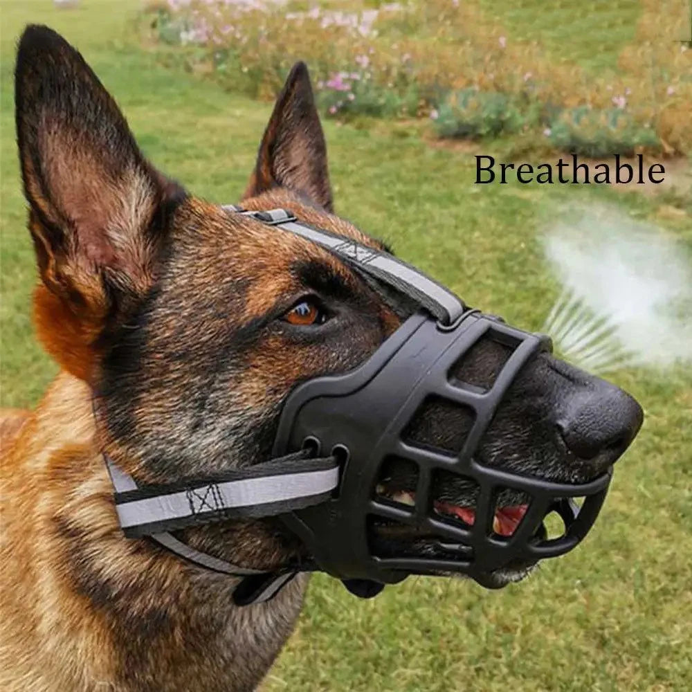 Soft Silicone Pet Dog Muzzle  Anti-biting Chewing Mask Breathable Basket Durable Strong Mask Muzzle