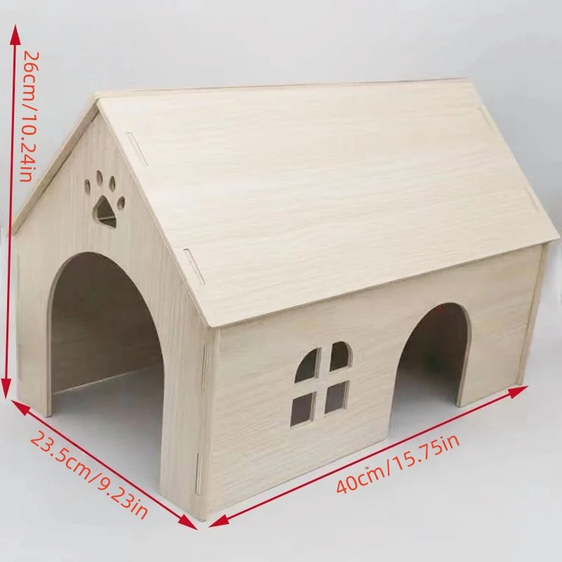 small animal hiding spots - Totoro wooden nest, wooden house, devil squirrel house