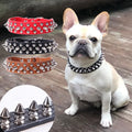 Adjustable Leather Pet Dog collar Punk Rivet Spiked Collars For Small Dog Cat