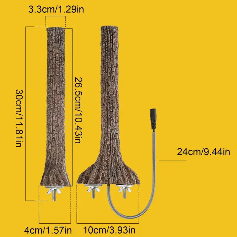 Heated Bird Perch 5W Bite-Resistant Thermostatic Heating Parakeet Stand Branch Bird Cage Habitat