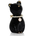Cat Urns for Ashes, Elegant Ceramics Pets Cremation Keepsake, Funerary Urns Black