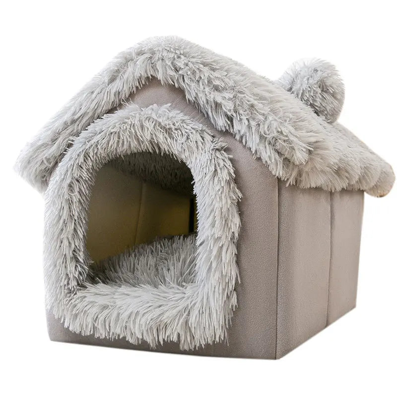 Indoor Soft Comfortable Puppy House Removable Small Dog Bed Cave