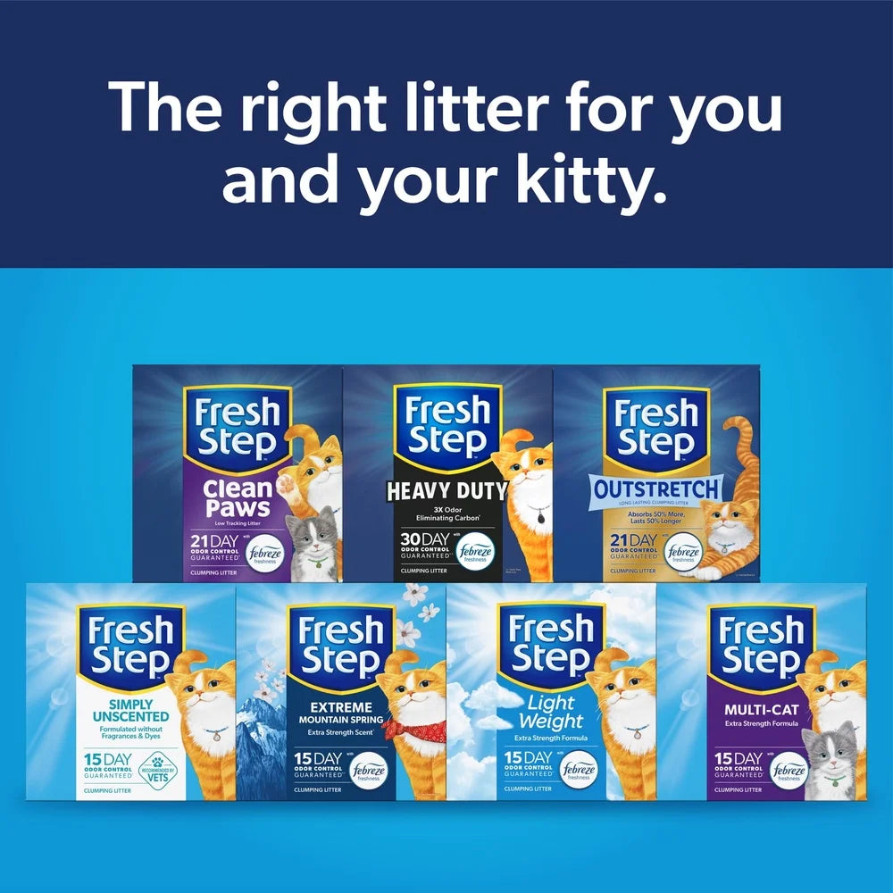 Heavy Duty Clumping Cat Litter with Odor Control Febreze Freshness 30 Day Odor Elimination