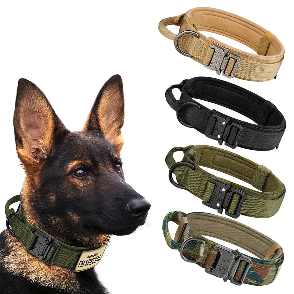 Dog Training Collar Adjustable Tactical Dog Collar And Leash Set Control Handle