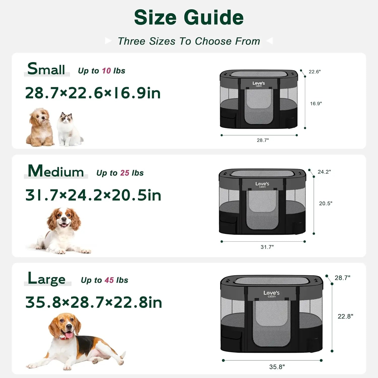 Portable Foldable Pet Playpen for Small Dogs Cats Indoor Outdoor Exercise Kennel with Carrying Case Grey