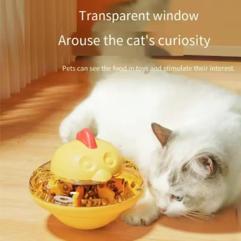Funny Chicken Shape Cat Dog Food Dispenser Toy Interactive Slow Feeder Puzzle Toy for Cats and Dogs