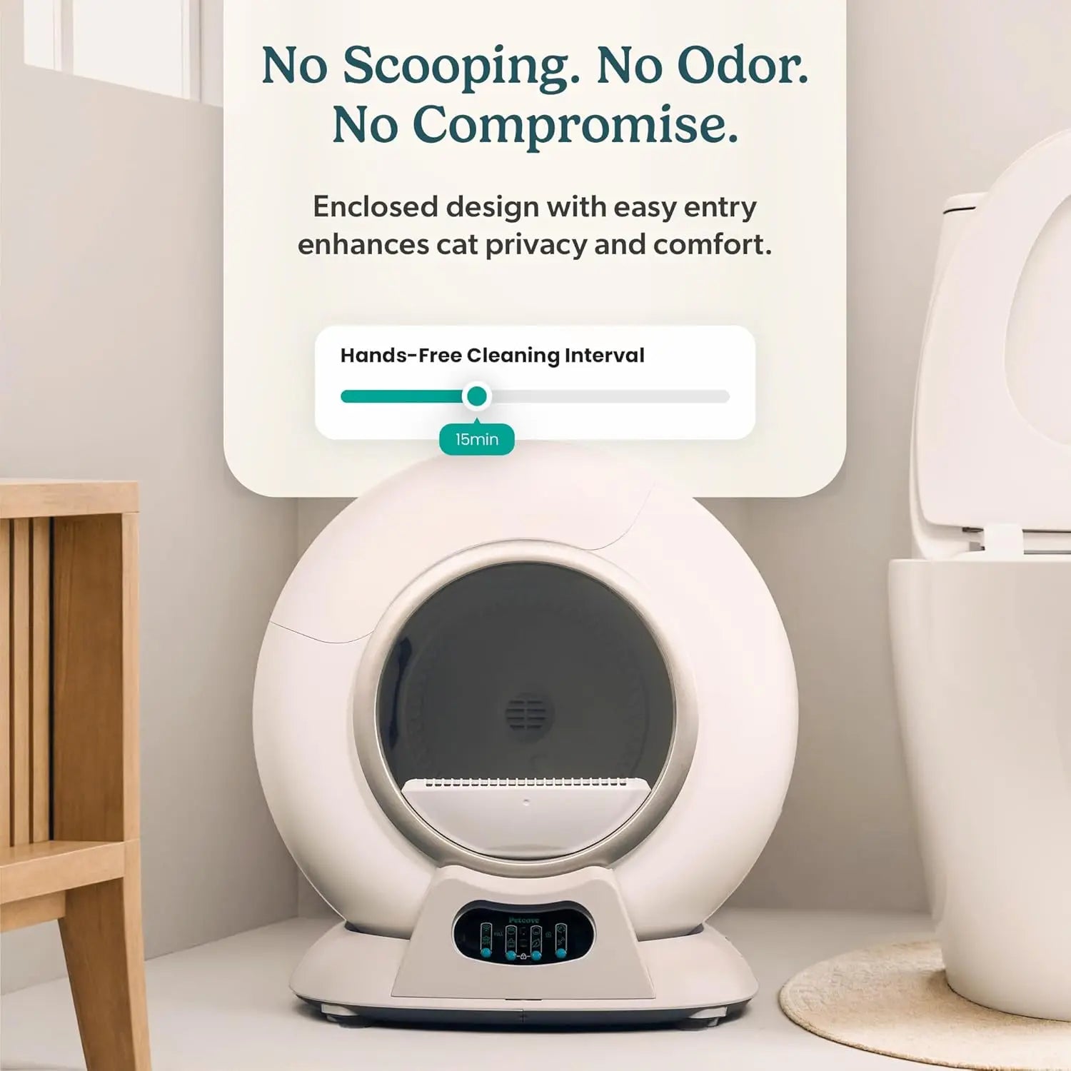 Automatic Self-Cleaning Litter Box for Multiple Cats - XL Capacity, Quiet Operation, Odor Control & App Control
