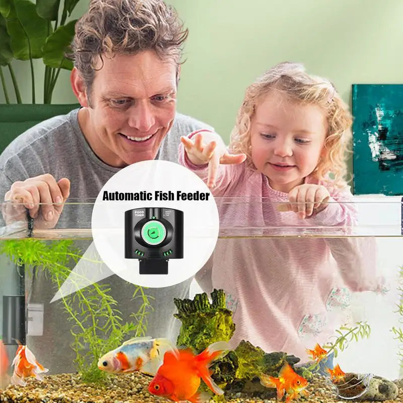 Aquarium Auto Feeder Fish Food Dispenser With Timer Firmly Fixed Electric Auto Fish Feeder
