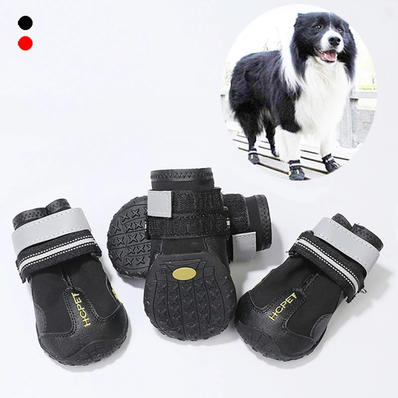 Reflective Dog Shoes Sneaker Waterproof Anti Skid Winter Dog Boots for Husky Medium Large dogs