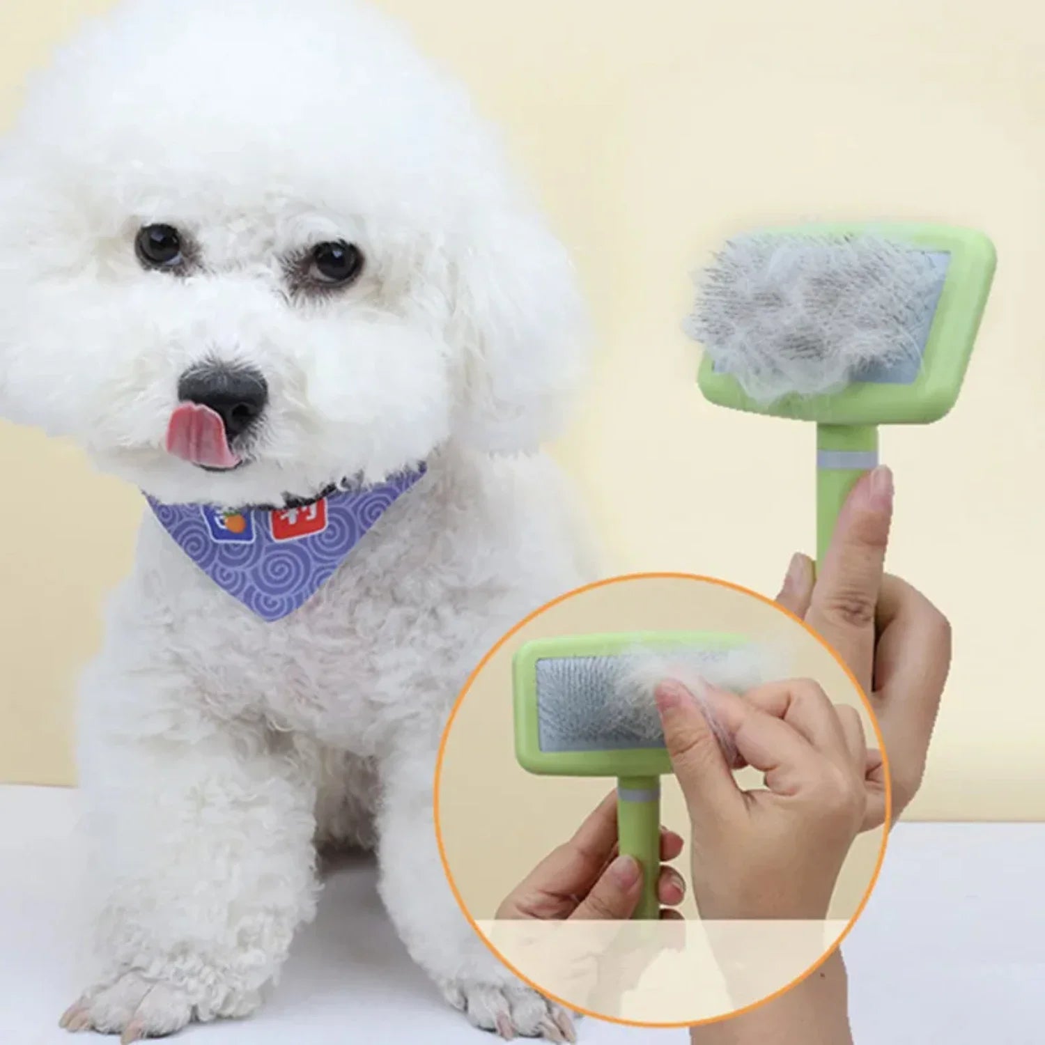 2PCS  Dog Brush Pet Hair Remover Massage Dog Combs Pet Grooming Stainless Steel Brush  Dogs Knot