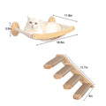 Cat Hammock and Stairway with Sisal Rope Wall Mounted Climbing Shelf Scratching Grinding Claws