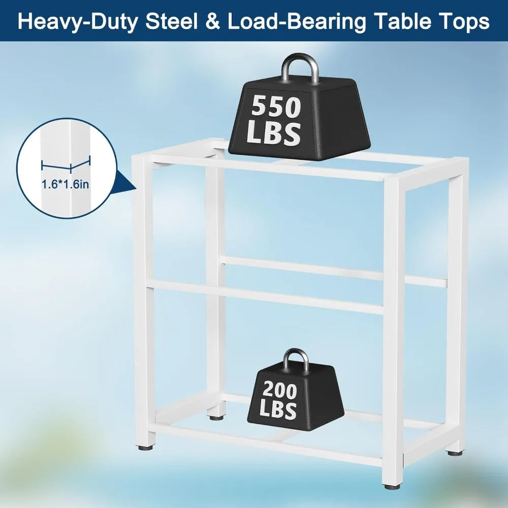 20-29 Gallon Fish Tank Stand with Power Outlet & 2 Storage Drawers, Heavy Duty Metal Frame Aquarium Stand