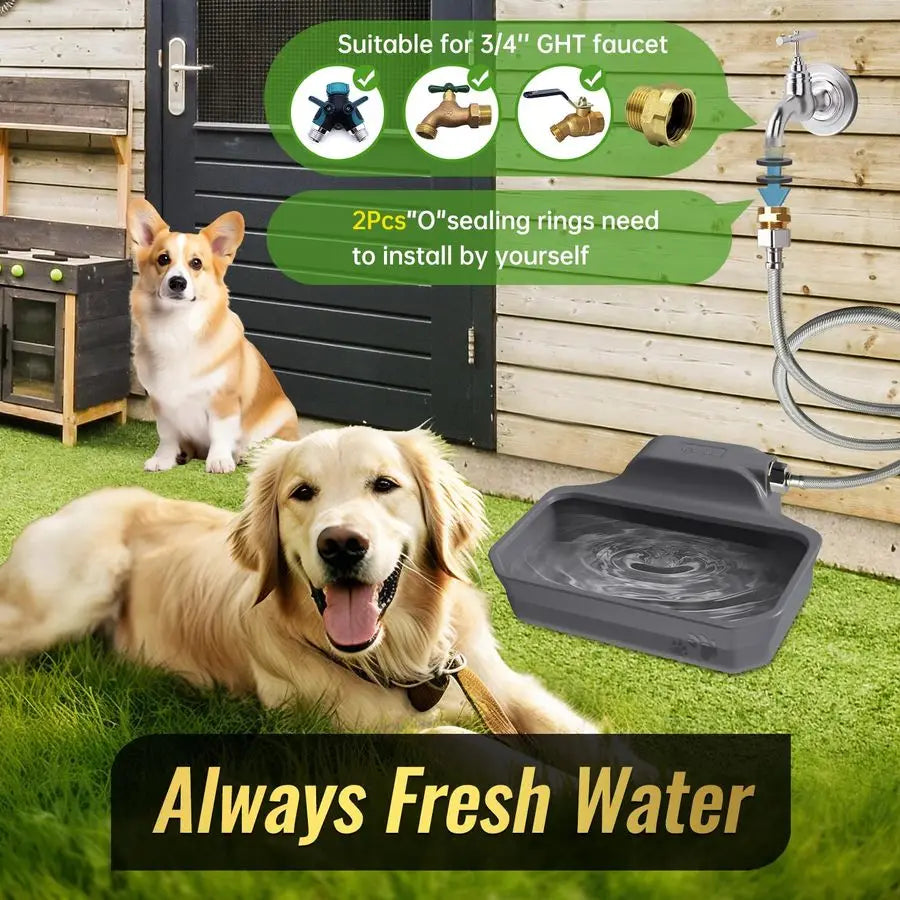 Automatic Water Dispenser for Large Dogs Patented Outdoor Automatic Dog Feeder Fit 3 4 GHT Faucet