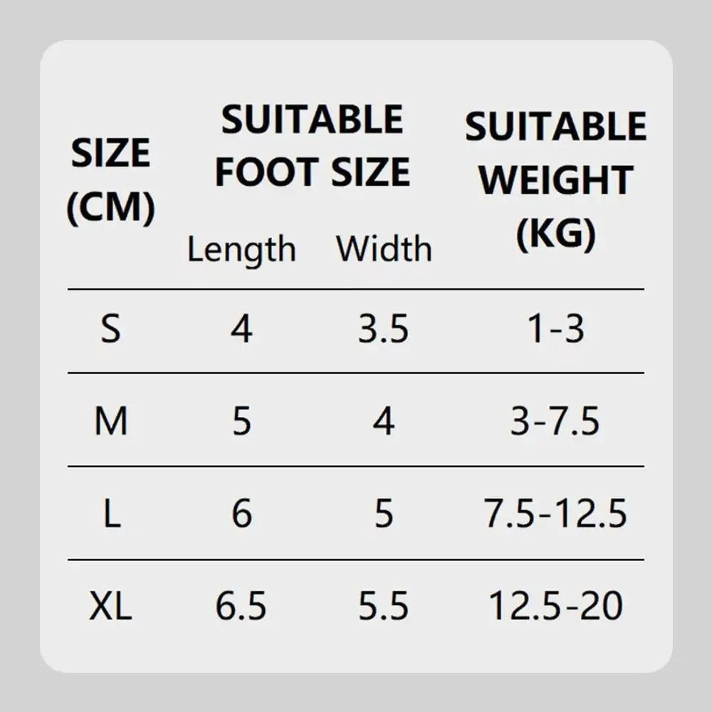 4PCS Cute Waterproof Winter Dog Shoes Warm Anti-Slip Dog Snow Shoes Soft Sole Adjustable