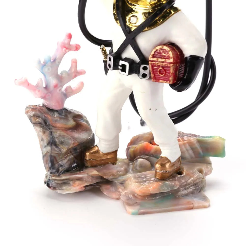 Treasure Hunt Man Aquarium Landscaping Pneumatic Toy Diver Underwater Animation