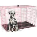 Extra Large Dog Crate with Double Door, 48 Inch Folding Metal Wire Cage, Removable Tray