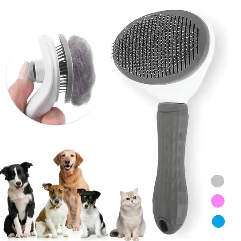 Pet Dog Brush Cat Comb Self Cleaning Pet Hair Remover Brush For Dogs Cats