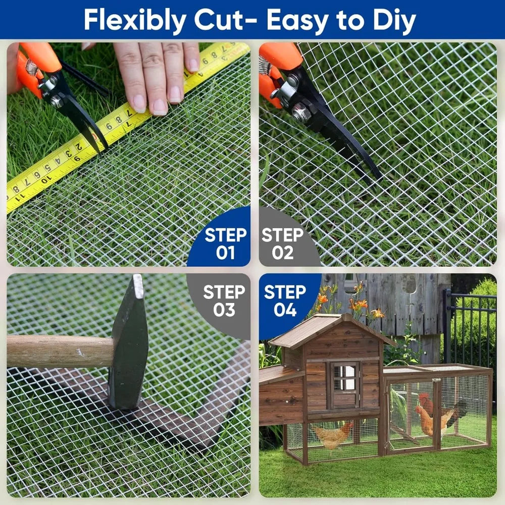 1/4 Inch Hot Dipped Galvanized Hardware Cloth Mesh Roll 48x100 ft for Chicken Rabbit Snake Cage Fencing