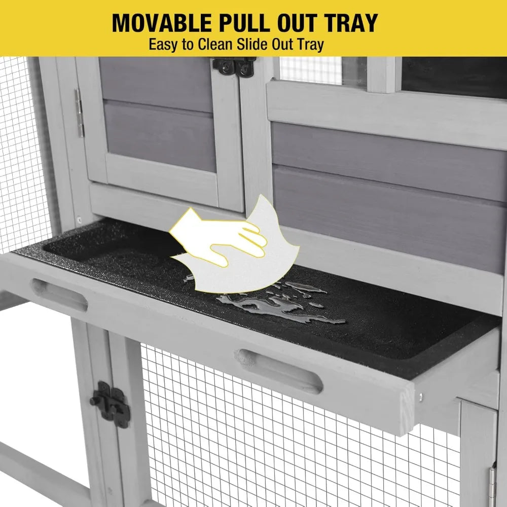 Rabbit Hutch Indoor Outdoor (51.6" L x 25.2" W x