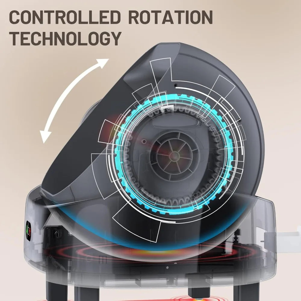 Automatic Cat Litter Box smart APP Control, Triple Safety Sensors,Odor-Free,1 Roll Bags & 1 Mat