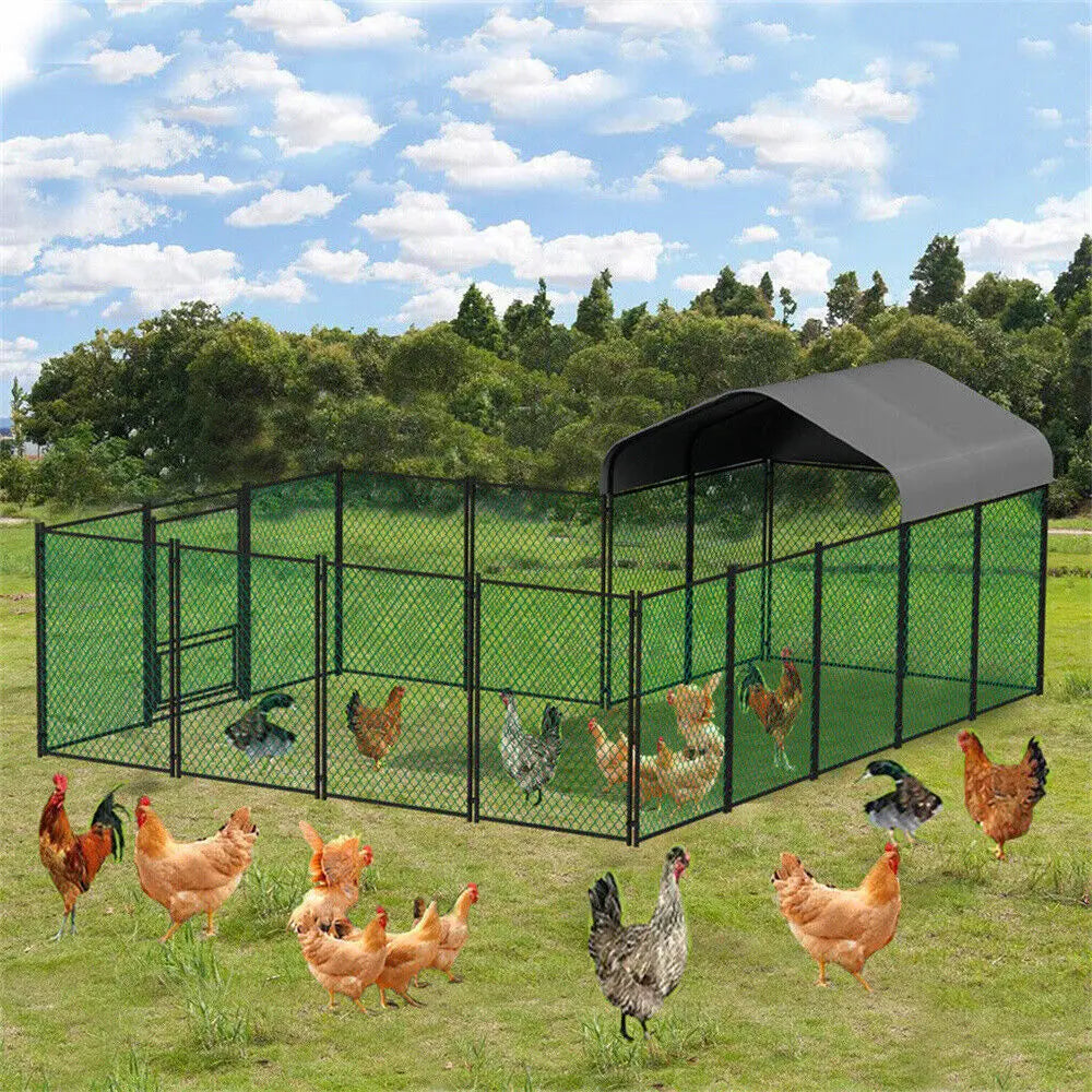 Heavy Duty XXL Chicken Run Coop Cage Walk In Coop Poultry  Waterproof UV Outdoor