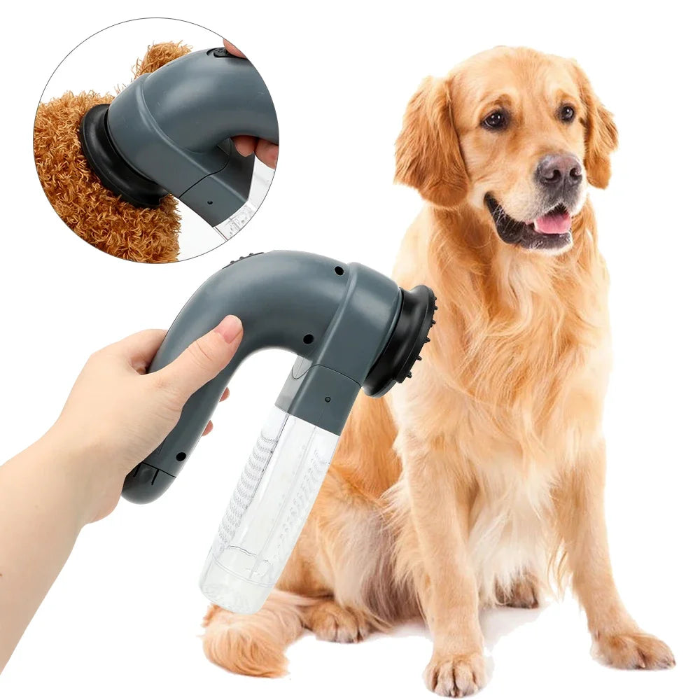 Vacuum Fur Cleaner Electric Cat Dog Hair Remover Deshedding Clipper Suction Device Pet Massage
