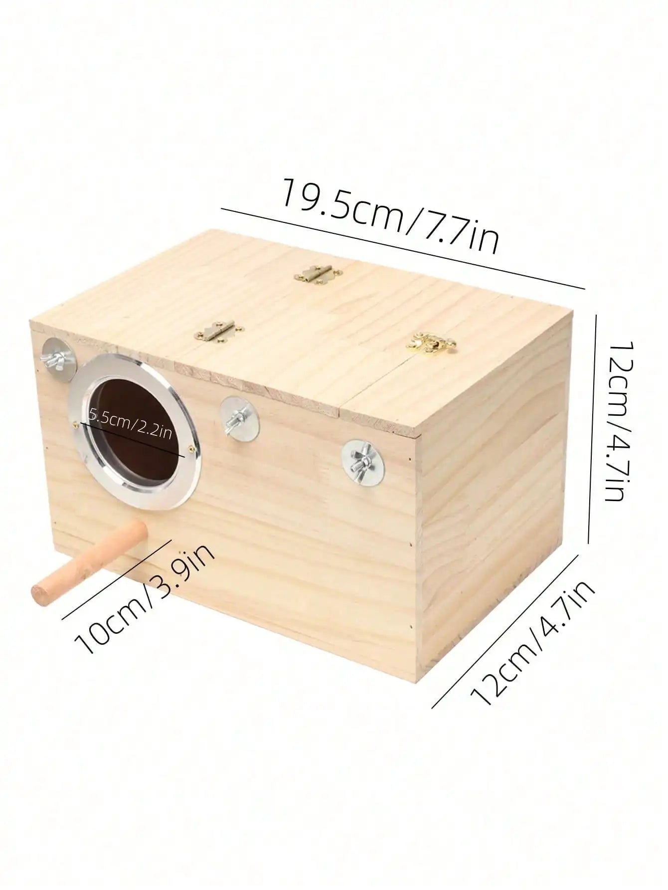 Parakeet Nest Box Bird House Wood Breeding Box Parrot Mating Box, Hamster Nest.