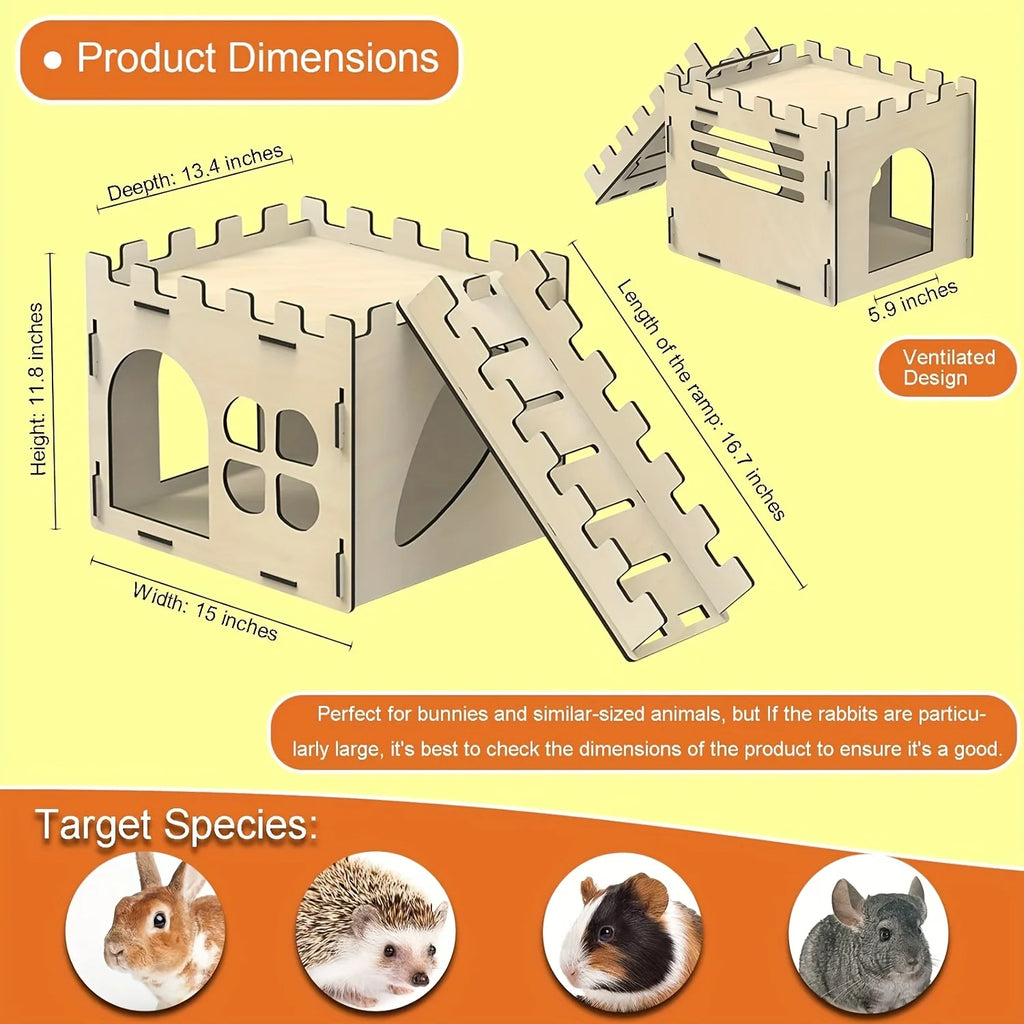 Rabbit Castle, Rabbit Hiding Place, Guinea Pig Rabbit, Totoro, Hedgehog, Detachable Habitat