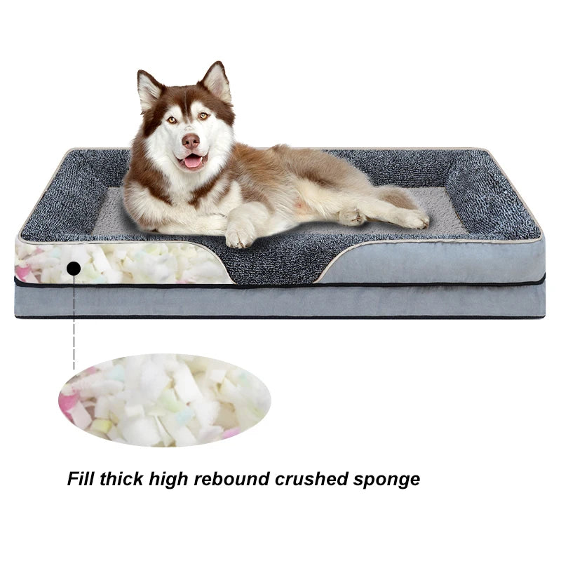 An oversized dog bed removable washable for all seasons comfortable and soft cat sofa bed