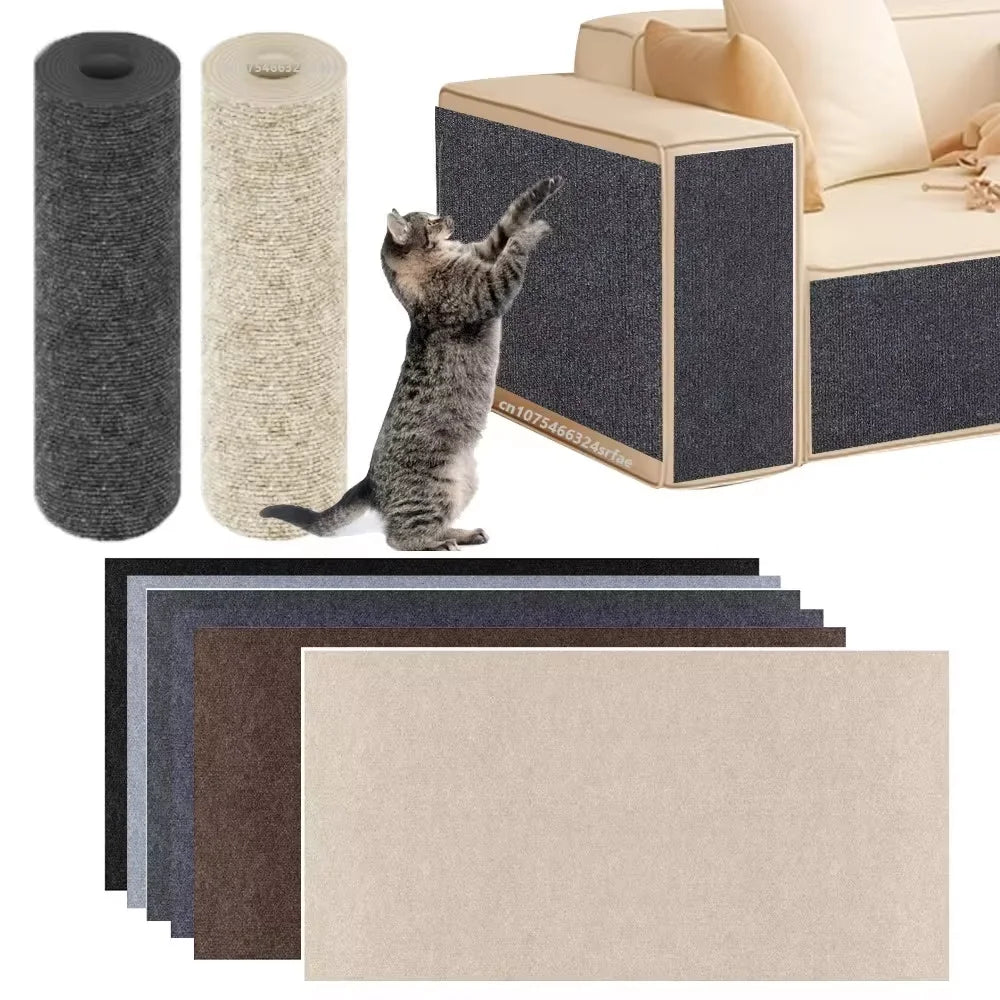 Anti Cat Scratch Sofa Cat Crawling Mat DIY Cat Self-adhesive Carpet Cats Scratch Board