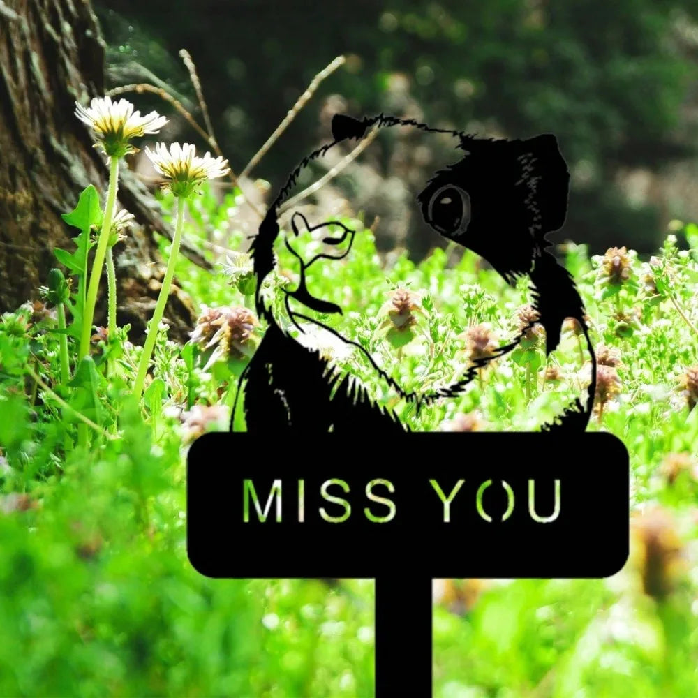 Pet Memorial Garden Stake for Guinea Pig Hamster Rabbit Handcrafted Personalized Grave Marker