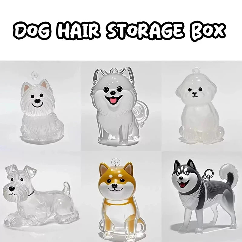 Clear Puppy Hair Memorial Keepsake Capsule Pet's Dog Fur Container DIY Pendant Keychain