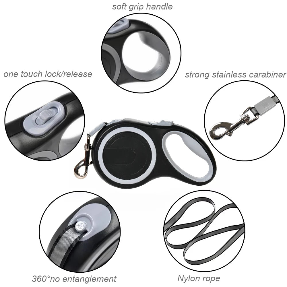 3m 5m 8m 50kg Dog Leash Retractable Roulette Collar for Small Big Dog Accessories