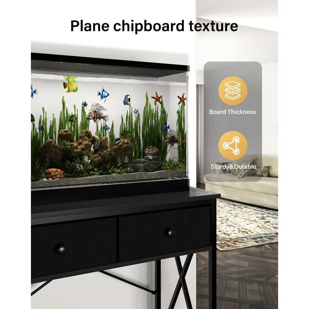 Fish Tank Stand 40 Gallon: Sturdy Aquarium Stand with Accessories Storage