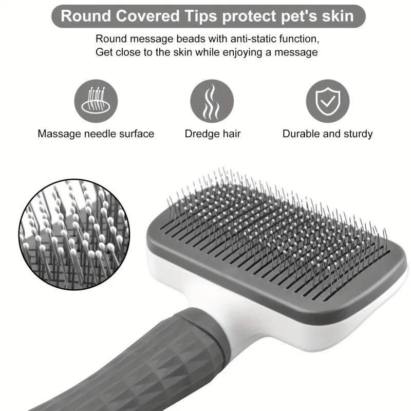 Cat Brush for Shedding, Cat Brushes for Indoor Cats, Cat Brush for Long or Short Haired Cats