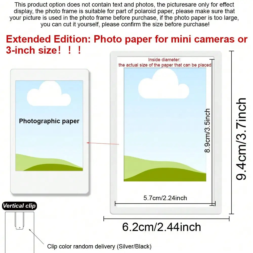 Car Sun Visor Photo Frame Clip - DIY Custom Photo Holder for Family, Pet or Couple Memories